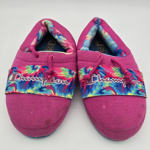 Champion Girls Slippers Tie Dye Drawstring Youth Size 5 - Picture 6 of 9